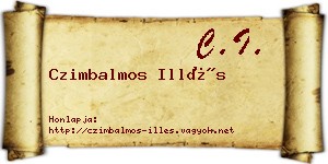 Czimbalmos Illés névjegykártya